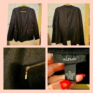 #329 Alfanti- Black w Gold speckles Jacket Size: XL